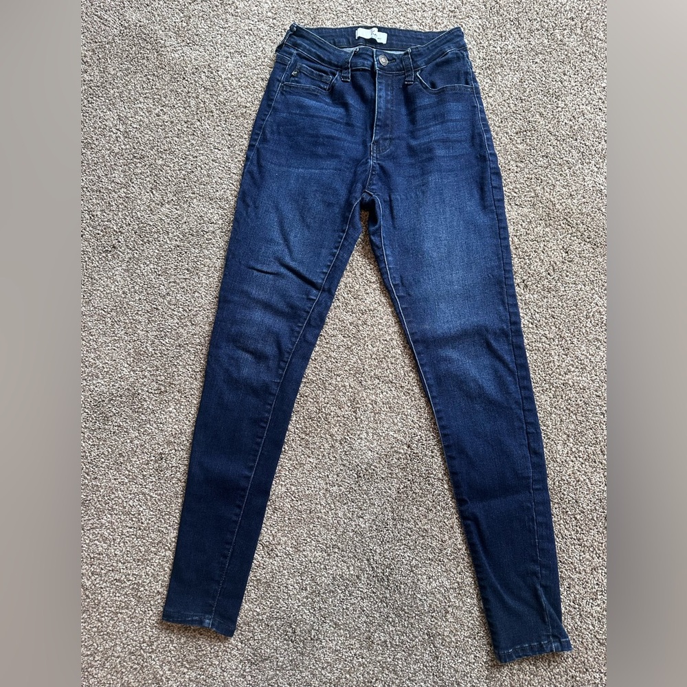 KanCan Dark Indigo Women's Skinny Jeans - Picture 6 of 8